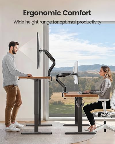 ErGear 17 to 49 inches Single Monitor Mount for Ultrawide Screens,Holds 26.5lbs,Heavy Duty Single Monitor Arm,Single Monitor Stand with Swivel,Tilt,Rotation for Home and Office,VESA 75/100mm - size: 17"-49", style: Single Arm