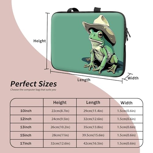Universal Tablet Laptop Sleeve Case 10 inch, Green Frog Slim Carrying Case Durable Handbag Travel Laptop Bag for 7 to 10-inch Laptops/Notebook/Kids Tablet/ipad/eBook Readers - color: Green Frog, size: 10 inch