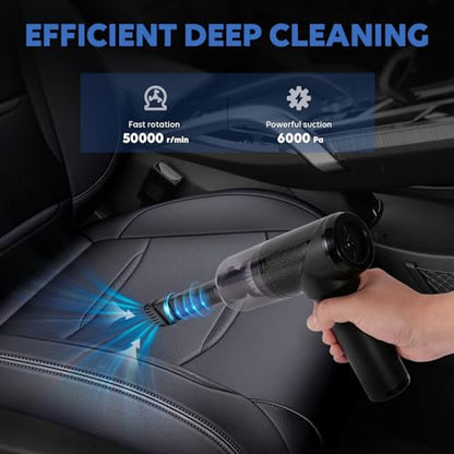 TOBTOS Powerful Keyboard Cleaner, Compressed Air Duster, Blower and Vacuum 3-in-1, USB Rechargeable Electric Air Duster for Car, Computer, Home and Office Dust Cleaning