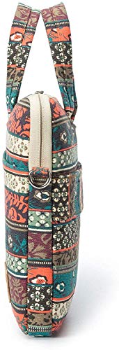Kinmac New Bohemian 360° Protective Water Resistant Canvas Laptop Shoulder Messenger Sleeve Briefcase case Bag For MacBook Air 13 inch,iPad Pro 13 inch,MacBook Pro14 inch and 13 inch-14 inch Laptop - color: Bohemian, size: 13 inch-14 inch
