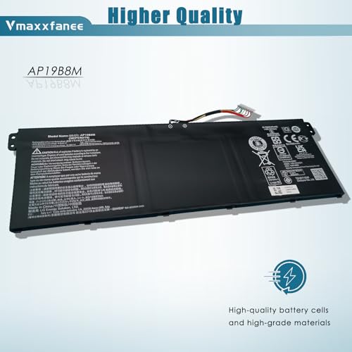 AP19B8M 55.97Wh Laptop Battery for Acer Swift 3 SF314-59 SF314-59-78Z8 SF314-59-56F2 TravelMate P4 TMP414-51 TMP414-51-54HA Porsche Design Book RS AP714-51GT-75VS Series Notebook KT0030G024 - size: 10.28*3.47*0.20 inch AP19B8M