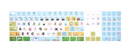 HRH Cartoon Animal World Silicone Keyboard Cover Keypad Skin for Magic Keyboard with Numeric Keypad A1843 MQ052LL/A Released in 2017/2018 (US Layout) - color: Z-Cartoon animal world