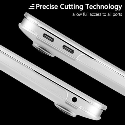 Batianda Matte Ultra-Thin MacBook Pro 13 inch Case 2022 2020 Release Model A2338 M1 M2 A2251 A2289 Fingerprint-Resistant, Precision Fit, Durable with TPU Keyboard Cover and OTG Adapter,Translucent - color: Translucent