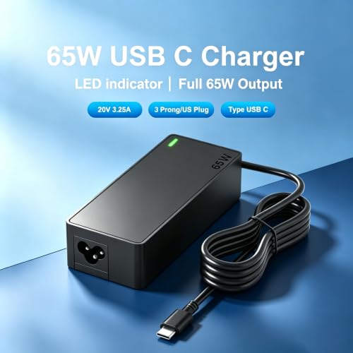 65W USB C Laptop Charger Fit for Dell Laptop Charger | For Chromebook 3100 3110 Latitude 7420 5420 inspiron 7440 7445 Dell 14 Plus Pro 16 Plus, USB Type C