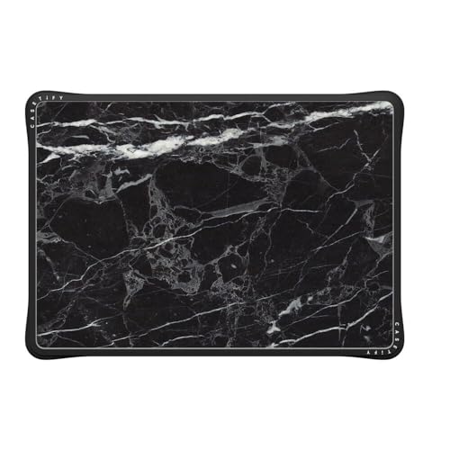 CASETiFY Impact MacBook Air 13" (M1/Intel) Case [Cushioned Impact Corners/Scratch-Resistant/Anti-Slip Grip] - Black Marble- Clear Black - color: Black Marble, size: MacBook Air 13" (M1 / Intel)