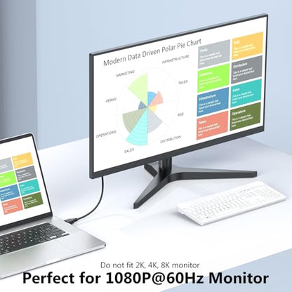 DisplayPort to VGA Cable 6ft, Display Port DP to VGA 1080P@60Hz Adapter Converter Male to Male Braided Cord for Desktop Laptop Graphics Card to Monitor - style: 6 Feet