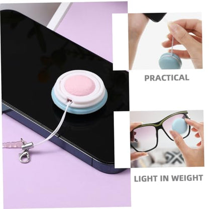 6pcs Macaron Screen Cleaning Cloths for Phones Glasses and Cameras Material Dirt Fingerprint Hanging Design