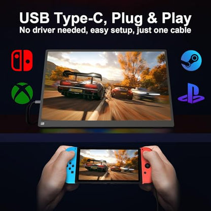 IBW 15.6" 2.8K 100Hz Portable Monitor Touchscreen, QHD 2880x1620 IPS Gaming Display, 300 Nits 100% sRGB HDR FreeSync, USB-C HDMI External Second Screen for Laptop PC Phone Switch PS5