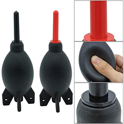 Lens Cleaning Kit Contains Rubber Rocket Air Blower Duster & Cleaning Pen | Equipped with air blowers and double-ended cleaning pen, removes dust & smudges for lenses, telescopes and digital screens