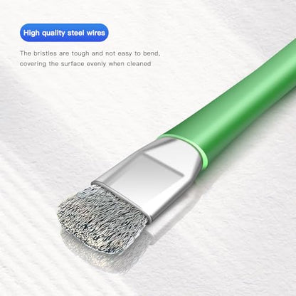 ESD Safe Anti-Static IC Cleaning Brush Tool -2Pcs Double Head Motherboard Hard Brush for IC Glue Removal,PCB Cleaning, Circuit Board Maintenance,Mobile Phone Repair - Green - color: Green