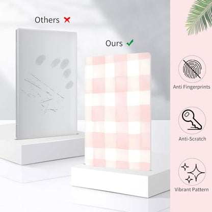 Seorsok Compatible with MacBook Pro 13 inch Case M2 2023,2022,2021-2016 A2338 M1 A2251 A2159 A1989 A1708 A1706,Cute Pink Retro Checkered Aesthetic Plastic Hard Case&Transparent Keyboard Cover,Pink - color: Pink Checkered, size: Pro13（A2338 M1 A2251 A2289