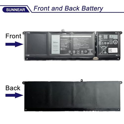 V6W33 54Wh Laptop Battery Replacement for Dell Inspiron 3510 3520 3511 3515 5310 5510 5515 5625 5630 Inspiron 14 7415 7420 7425 7430 7435 7445 2-in-1 Latitude 3320 3520 3420 Vostro 3515 Series - size: 13.5*4.37*1.26 inches V6W33