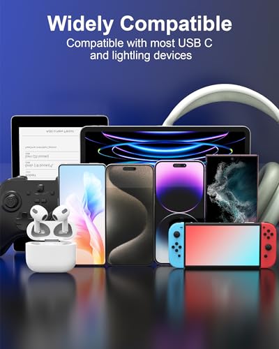 ZBF 100W USB C Magnetic Charging Cable,2 in 1 Magnetic Phone Charger Cable for Type C(1- Pack 6.6FT),USB-C to USB-C Cable 5A Fast Charging for iPhone 17 16 15,14,13 Pro Max, Mac Book Pro,iPad