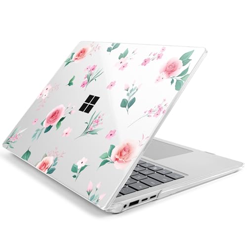 Batianda Artistic Case for Microsoft Surface Laptop 15 inch, Peach Rose | Fits Surface Laptop for Business 8th Edition 2026 & Surface Laptop 7 2024, 4-in-1 Accessories Bundle, Slim Durable Hard Shell - color: Peach rose