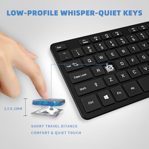 USB Wired Keyboard for Window,Comfortable Quiet Chocolate Keys, Durable Ultra-Slim Wired Computer Keyboard(QWERTY) for PC, Windows 11/10/8/7/XP/Vista KB1430 - color: Black