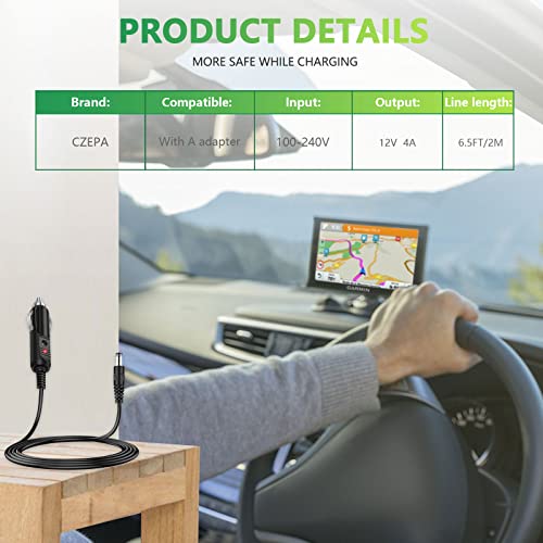 12v Car dc Charger Power Cord with 8 Connectors for Cigarette Lighter Portable DVD Player, Car DVR, GPS, Bluetooth Speakers, Breast Pump, Car Refrigerator, Air Compressor, Heating Cup