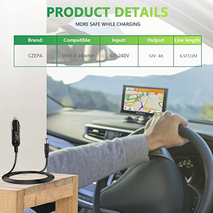 12v Car dc Charger Power Cord with 8 Connectors for Cigarette Lighter Portable DVD Player, Car DVR, GPS, Bluetooth Speakers, Breast Pump, Car Refrigerator, Air Compressor, Heating Cup