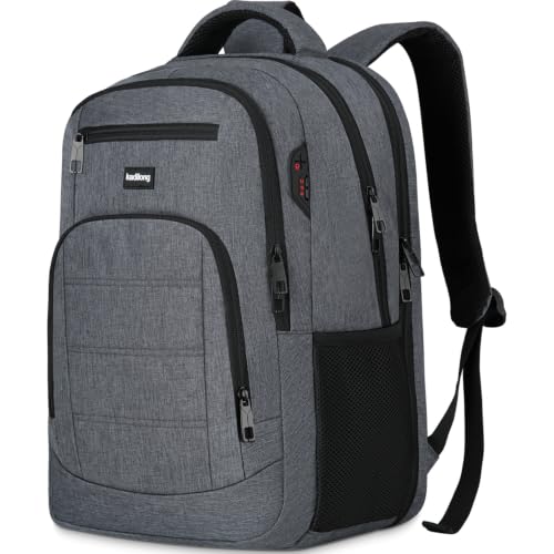 kadilong School Backpacks for Men Teen Boys,Laptop Backpack Schoolbag College Bookbag Back Pack Computer Bag for Work Business Middle High School with USB Port - color: Darkgrey, size: 15,6 inch