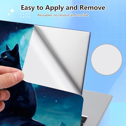 Universal Laptop Skin Sticker Decal for 11.6”12" 13" 13.3" 14" 15" 15.4" 15.6" Reusable Waterproof Scratch-Scratch Resistant Protective Vinyl Laptop Notebook Skin Stickers - Moon Cat - color: Moon Cat