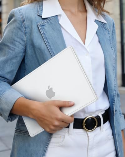 Fintie Matte Case for MacBook Air 13.6 Inch 2026-2022, Frost Clear | M5 M4 M3 M2 A3449 A3240 A2681 A3113, Anti-Scratch, Fingerprint Resistant, TPU Bumper, Hard Shell Cover - color: Frost Clear
