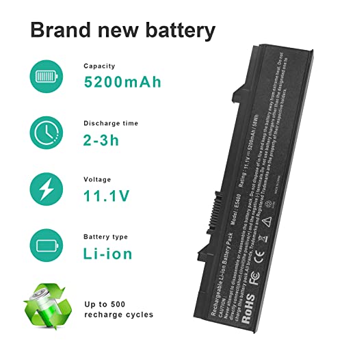 Fancy Buying Laptop Battery for Dell Latitude E5400 E5410 E5500 E5510 KM742 KM769 RM656 T749D - size: 7.28*2.72*0.94inch E5400