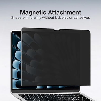 AMAZINGthing for MacBook Air 13" [RADIX MagPrivacy] M5/M4/M3/M2, Magnetic Screen Protector, ±30° Privacy Viewing, Removable Privacy Film, 9H Hardness, 200μm Thin Profile, Reusable with Folder - size: Macbook Air M5 13 inch M5/M4/M3/M2
