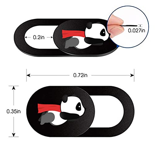 Webcam Cover Slide Ultra Thin Laptop Camera Privacy Protect, Panda | 3 Pcs Cute Panda, Ultra thin camera cover fit for Cell phone desktop tablet PC, front camera blocks webcam to protect privacy - color: Panda 3