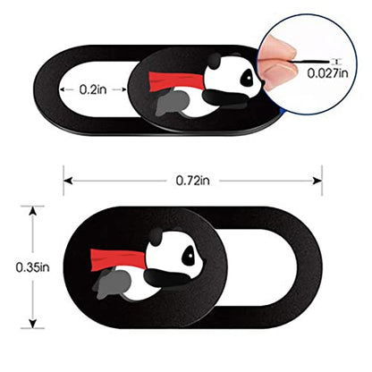 Webcam Cover Slide Ultra Thin Laptop Camera Privacy Protect, Panda | 3 Pcs Cute Panda, Ultra thin camera cover fit for Cell phone desktop tablet PC, front camera blocks webcam to protect privacy - color: Panda 3