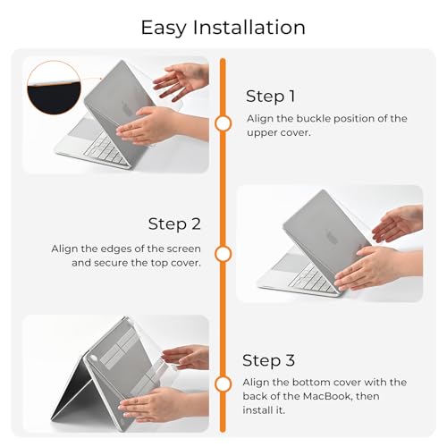 EooCoo for MacBook Neo Case 13 inch 2026, 100% Match Color, Sparkly Citrus | Lightweight, Protective Hard Shell Case & Keyboard Cover & Screen Film, Model A3404 with A18 Pro Chip - color: Sparkly Citrus