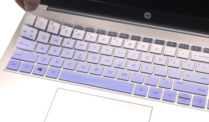 Keyboard Skin Compatible for 15.6" HP Laptop 15-fc 15-fd 15t-fd 15z-fc, HP Pavilion 15 15-eg/eh/er 15t-eg200/eg300 15z-eh300, HP Pavilion 17z-cp000 17z-ca200 17-cn/cp Series (Ombre Purple) - color: Ombre Purple
