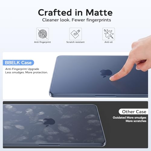 B BELK for MacBook Neo Case 13 inch 2026 | (A18 Pro, Model A3404) | 1:1 Precision Fit | Official Indigo Clear | Matte Hard Shell Case | Scratch & Fingerprint Resistant for New MacBook Neo 13 inch Case - color: Indigo Clear