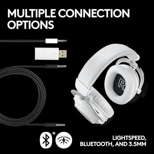 Logitech G Pro X Superlight 2 Lightspeed Wireless Gaming Mouse + G Pro X 2 Wireless Gaming Headset Bundle - White - color: White, size: Classic, style: Mouse + Headset