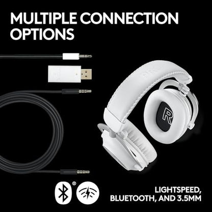 Logitech G Pro X Superlight 2 Lightspeed Wireless Gaming Mouse + G Pro X 2 Wireless Gaming Headset Bundle - White - color: White, size: Classic, style: Mouse + Headset