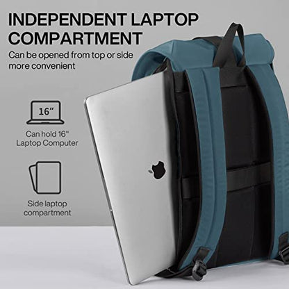 mixi Travel Laptop Backpack for Women & Men Carry On Backpack fits 16'' Laptop, Waterproof Lightweight Casual Weekender Bags Rucksack,17 Inch, Abyssal Green - color: Abyssal Green