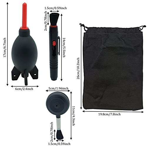 Lens Cleaning Kit Contains Rubber Rocket Air Blower Duster & Cleaning Pen | Equipped with air blowers and double-ended cleaning pen, removes dust & smudges for lenses, telescopes and digital screens