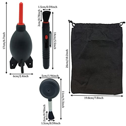 Lens Cleaning Kit Contains Rubber Rocket Air Blower Duster & Cleaning Pen | Equipped with air blowers and double-ended cleaning pen, removes dust & smudges for lenses, telescopes and digital screens