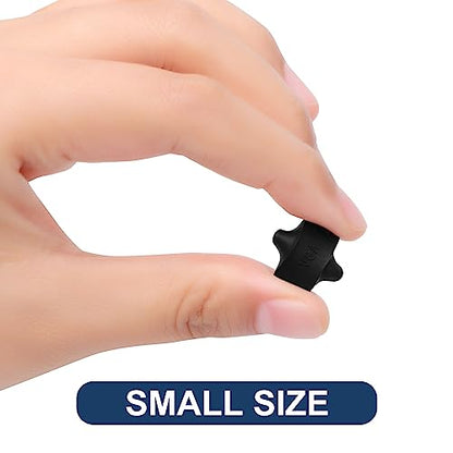 uxcell Silicone VGA Female Port Cover Anti Dust Cap, Port Plug Protector for D-Sub Serial 16mm x 9mm 10pcs Black