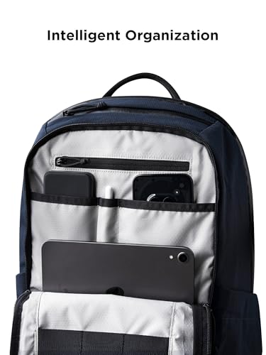 ALPAKA Elements Backpack Pro 24L Laptop Backpack Moonlight Blue | Fits 16-inch Laptop with Dual Bottle Pockets, Weather-Resistant Fabric Axoflux 400D, Travel Backpack for Men Work College - color: Moonlight Blue