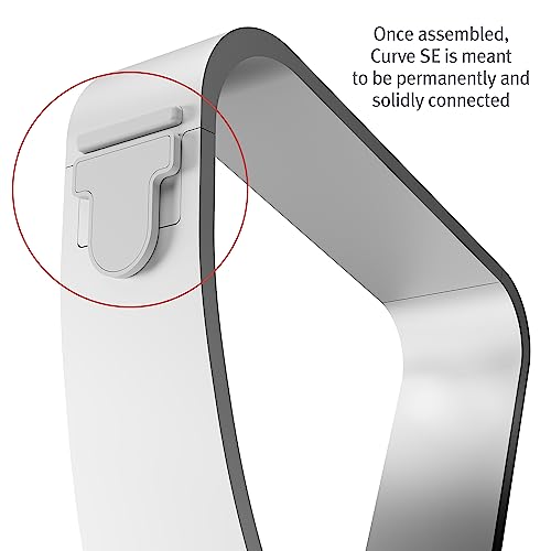 Twelve South Curve SE, Ergonomic Aluminum Laptop and MacBook Stand, Silver | Designed with Anti-Slip Silicone to Prevent Scratching, Compatible with 11" to 17” laptops, Desktop Setup for Video Calls