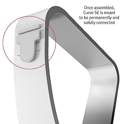 Twelve South Curve SE, Ergonomic Aluminum Laptop and MacBook Stand, Silver | Designed with Anti-Slip Silicone to Prevent Scratching, Compatible with 11" to 17” laptops, Desktop Setup for Video Calls
