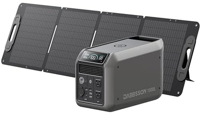 Dabbsson 1008Wh Solar Generator with 120W Solar Panel, Semi-Solid LiFePO4, 1200W AC Output,1600W Power-Boost, 1.2X Longer Runtime, 0-80% in 50 Min, 1000L Portable Power Station for Home/Camping/RV - style: 1000L+SP120W Solar Panel