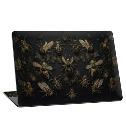 Universal Laptop Skin Sticker with 2 Wrist Pad Skins, Waterproof Scratch Resistant Vinyl Laptop Cover Decal, Cut to Fit for 11–15.6 Inch MacBook HP Dell Lenovo, Bumblebee - color: Bumblebee