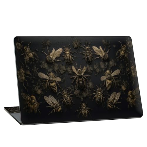 Universal Laptop Skin Sticker with 2 Wrist Pad Skins, Waterproof Scratch Resistant Vinyl Laptop Cover Decal, Cut to Fit for 11–15.6 Inch MacBook HP Dell Lenovo, Bumblebee - color: Bumblebee