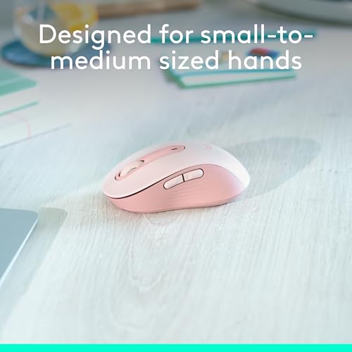 Logitech Signature M650 Wireless Mouse Small to Medium Sized Hands - Rose - color: Rose