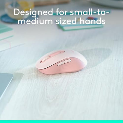 Logitech Signature M650 Wireless Mouse Small to Medium Sized Hands - Rose - color: Rose