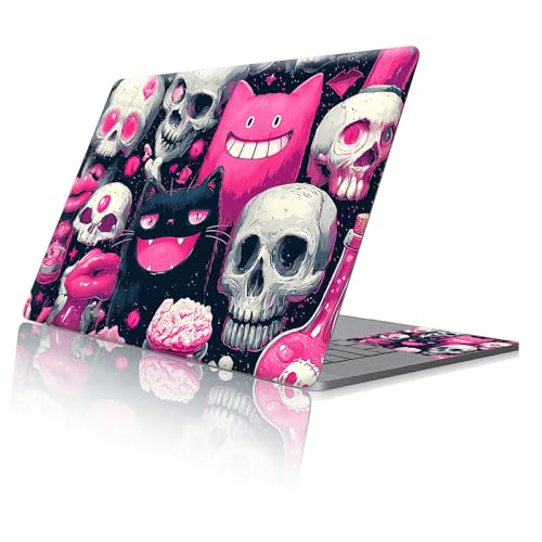 Reusable Universal Laptop Skin Sticker, Cut to Fit for 11.6–15.6 Inch Laptops, Waterproof Protective Film, No-Residue - Candy Color Skull Monster - color: Candy Color Skull Monster