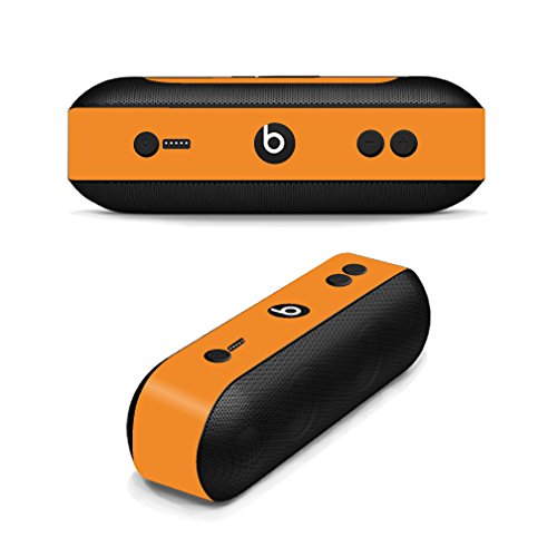 MightySkins Skin Compatible with Beats by Dr. Dre Pill Plus - Solid Orange | Protective, Durable, and Unique Vinyl Decal wrap Cover | Easy to Apply, Remove, and Change Styles | Made in The USA - color: Orange