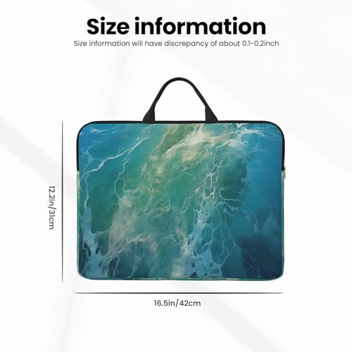 14 inch Laptop Sleeve with Handle Shockproof Laptop Bag Waterproof Computer Cover Bag Ocean Background Briefcase