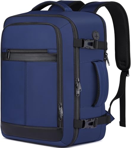 Travel Backpack for Men,Carry On Backpack with Shoe Pouch, TSA 15.6" Laptop Back Pack Flight Approved, College Gym Bag Casual Daypack for Weekender Business Hiking,Bookbag Travel Essentials,Blue - color: Blue, size: Large-25L