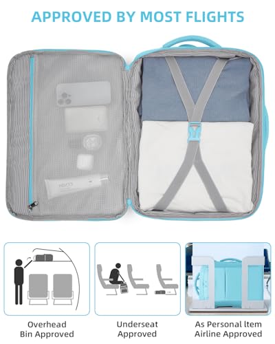 LARVENDER Carry on Luggage 22x14x9 Airline Approved, Expandable 20 Inch Hardside Large Suitcase with Wheels TSA Lock, Lightweigh PC+ABS Travel Carry-on Suitcases for Women and Men, Cotton Candy - color: Cotton Candy (XL-BP), size: 3 Piece Set (Backpack/20